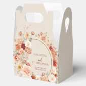 Boho terracotta bordeaux bloemeneucalyptus goud bedankdoosjes (Geopend)