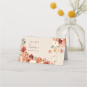 Boho terracotta bordeaux bloemeneucalyptus plaatskaartje (Achterkant)