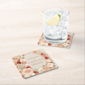 Boho terracotta bordeaux floral eucalyptus onderze kartonnen onderzetters (Insitu)