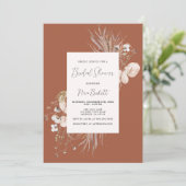 Boho Terracotta Botanisch Vrijgezellenfeest Kaart (Staand voorkant)