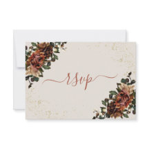 Boho Terracotta Botanische Bloemen Goud RSVP