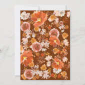 Boho Terracotta Bouquet Abundance Wedding Kaart (Achterkant)