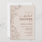 Boho Terracotta Bridal Shower Kaart (Voorkant)