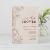 Boho Terracotta Bridal Shower Kaart (Staand voorkant)