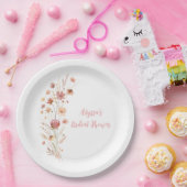 Boho Terracotta Bruidsbloem Bruiloft Feest Papieren Bordje (Feest)