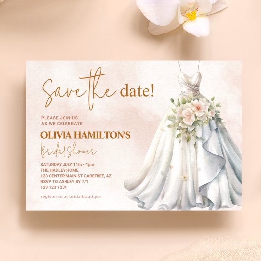 Boho Terracotta Bruidsdiner Save The Date