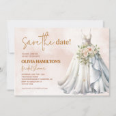Boho Terracotta Bruidsdiner Save The Date (Voorkant)