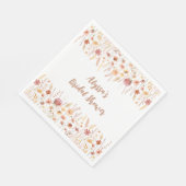 Boho Terracotta Bruidsfeest met Wilde Bloemen Servet (Hoek)