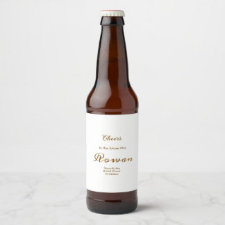 Boho Terracotta Bruidsfeest Wijnglas Etiket" Bier Etiket