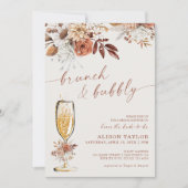 Boho Terracotta Bruiloft Brunch Bruisend Bruidsfee Kaart (Voorkant)