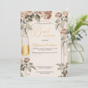 Boho Terracotta Bruiloft Brunch Bruisend Bruidsfee Kaart