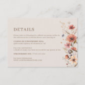Boho Terracotta Bruiloft Details Behuizing kaart (Voorkant)