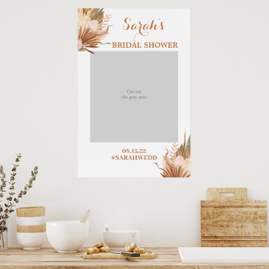 Boho Terracotta Bruiloftsfoto Prop Poster (Keuken)