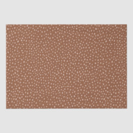 Boho Terracotta Bruin & Beige Stippen Baby shower Tissuepapier