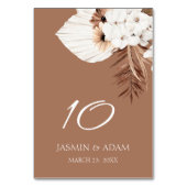 Boho Terracotta Bruin Pampas Gras Bloemen Bruiloft Kaart (Voorkant)