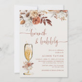 Boho Terracotta Brunch Bubble Vrijgezellenfeest Kaart (Voorkant)