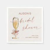 Boho Terracotta Brunch Bubble Vrijgezellenfeest Servet (Voorkant)