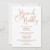 Boho Terracotta Brunch En Bubbels Bruidsfeest Kaart (Voorkant)