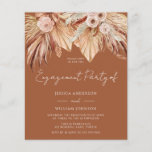 Boho Terracotta Budget Engagement Party<br><div class="desc">Boho Terracotta Budget Engagement Party - Uitnodiging Zie overeenkomende objecten in Niche en Nest Store inclusief uitnodigingen tot Folie</div>