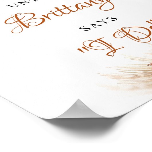 Boho terracotta burgundy greenery count down poster (Hoek)