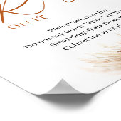 Boho terracotta burgundy pampas poster (Hoek)