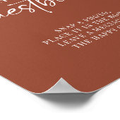 Boho Terracotta Burnt Oranje Foto Guestbook Sign Poster (Hoek)