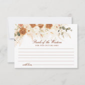 Boho Terracotta Calla Lilies Pearls of Wisdom Game Notitiekaartje (Voorkant)