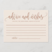 Boho Terracotta Calligraphy Wedding Advieskaart (Voorkant)