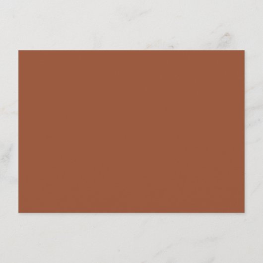 Boho Terracotta Calligraphy Wedding Advieskaart (Achterkant)