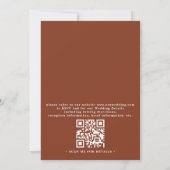 Boho Terracotta Canopy Floral Chic QR Code Wedding Kaart (Achterkant)