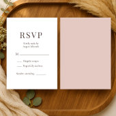 Boho Terracotta Clay Minimalist Wedding RSVP