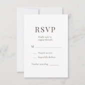 Boho Terracotta Clay Minimalist Wedding RSVP (Voorkant)
