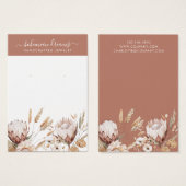 Boho Terracotta Cream Wildflowers Visitekaartje (Voorkant /achterkant)