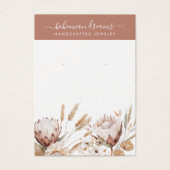 Boho Terracotta Cream Wildflowers Visitekaartje (Voorkant)