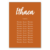 Boho Terracotta Custom Table Name Seating Chart Kaart (Achterkant)