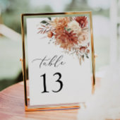 Boho Terracotta Dahlia Roos Trouwtafel nummer