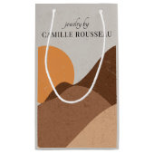 Boho Terracotta Desert Sun Mountains Abstract Klein Cadeauzakje (Achterkant)