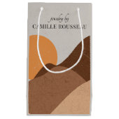 Boho Terracotta Desert Sun Mountains Abstract Klein Cadeauzakje (Voorkant)