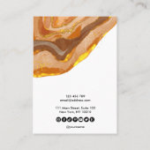 Boho Terracotta Designer Jewelry Holder Social Visitekaartje (Achterkant)