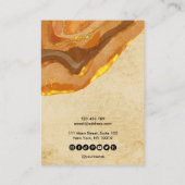 Boho Terracotta Designer Jewelry Holder Social Visitekaartje (Achterkant)