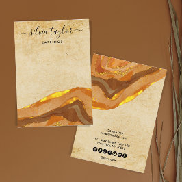 Boho Terracotta Designer Jewelry Holder Social Visitekaartje