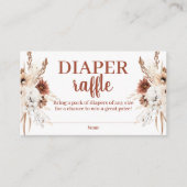 Boho Terracotta Diaper Raffle Enclosure Card Informatiekaartje (Voorkant)