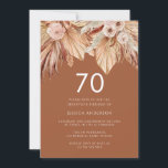 Boho Terracotta Dried Floral 70th Birthday Party Kaart<br><div class="desc">Boho Terracotta Dried Floral 70th Birthday Party Invitation Bekijk collectie in Niche en Nest Store Veel bedankt</div>