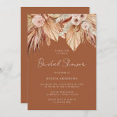 Boho Terracotta Dried Floral Vrijgezellenfeest Kaart (Voorkant / Achterkant)