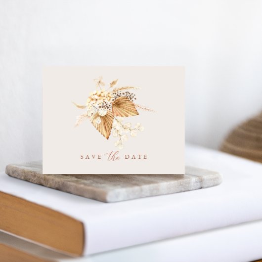 Boho Terracotta Dried Flowers and Pampas Grass Briefkaart