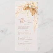 Boho Terracotta Dried Flowers and Pampas Grass M Menu (Voorkant)