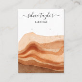 Boho Terracotta Earring Ketting display card Visitekaartje (Voorkant)