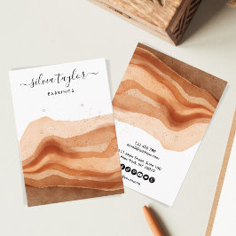 Boho Terracotta Earring Ketting display card Visitekaartje