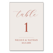 Boho Terracotta Earth Tone Rust & Beige Wedding Kaart (Voorkant)