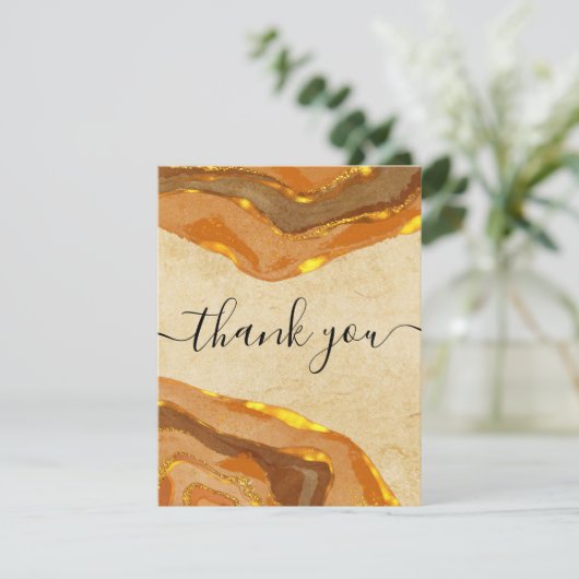 Boho Terracotta Earth Tones Dank u Kaart (Staand voorkant)